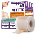 Silicone Scar Sheets, Medical Grade Silicone Scar Tape for Surgical, Hypertrophic, Keloid, C-Section, Burn, Old & New Scars, Reusable Professional Scars Removal Sheets (1.6"X 157" Roll-4M)