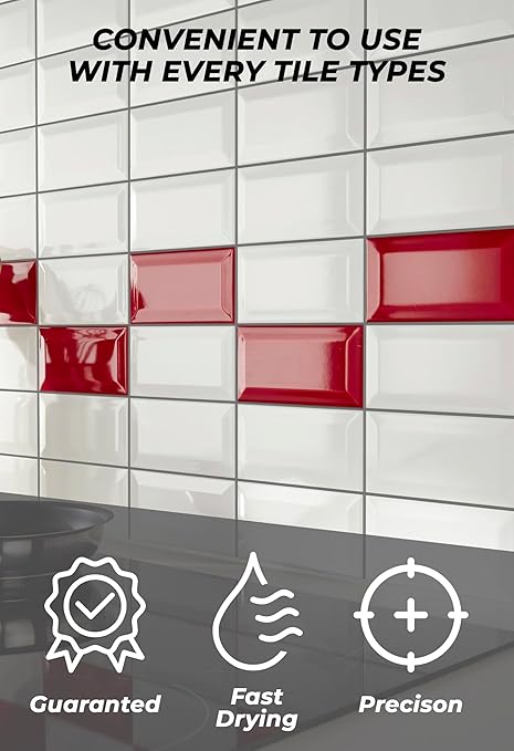 Tile Grout Repair, Grey 8.8 oz/250gr. Fast Drying Grout Repair Kit, Grout Filler Tube Repair Kit, Tile Grout Paint, Grout Sealer Restore and Renew Bathroom Floor, Tile Gaps, Joints, Lines