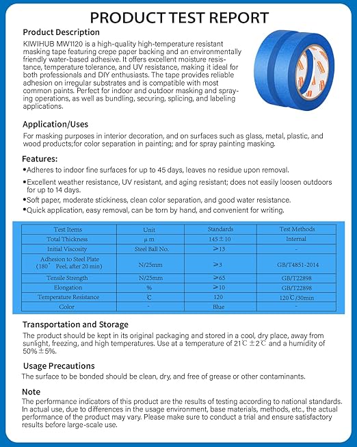 Blue Painters Tape - 20 Rolls Masking Tape 1 inch Wide, Multi-Surface No Residue Blue Tape for Walls, Painting, Packing & Automotive 0.94 Inch x 1100 Yards