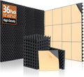SD SODOCT 36 Pack Acoustic Foam Panels with Self Adhesive 12" X 12" X 2" Sound Proof Foam Panels for Walls High Density Egg-Crate Soundproof Wall Panels for Studio Office Gaming Room