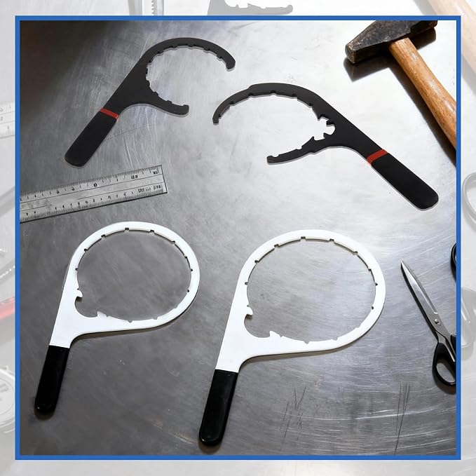 4 Pcs Fuel Filter Wrench 4.6'' & 5'' & 6'' & 8'' Black | Compatible with Diesel Engines Water Separator, Cap Claw Grip Design, Metal Plastic Build, Easy Removal