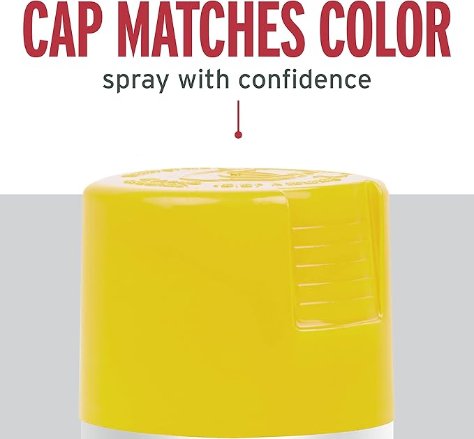 Rust-Oleum 365144-6PK Stops Rust Spray Paint, 12 oz, Satin Citrus Yellow, 6 Pack