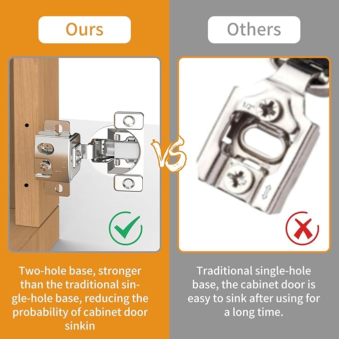 Chibery 50 Pack 1-1/4" Overlay 3D Soft Close Concealed Hinge, Face Frame Door, Small Angle Slow Close, Self Closing Hidden Satin Nickel, 105° Concealed Stainless Steel Hinges for Kitchen Cabinet Door