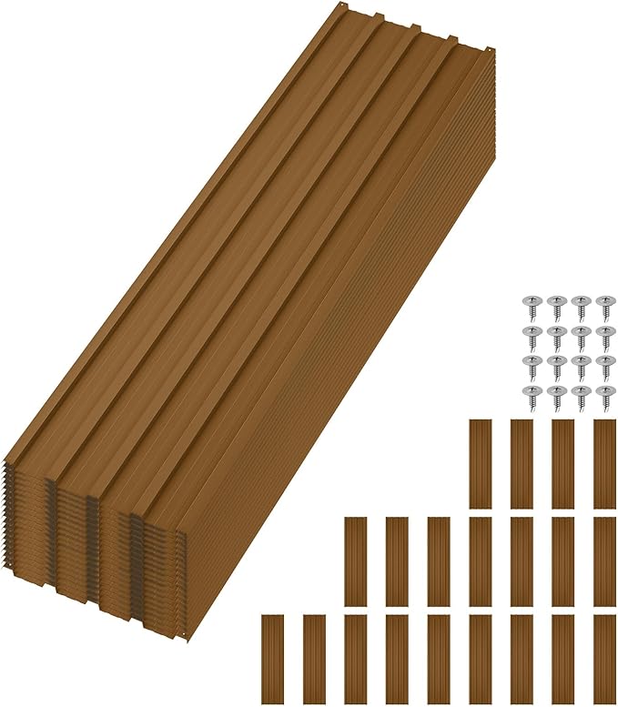 GarveeLife 20Pcs Metal Roofing Panels for Carport, Heavy Duty Metal Carport Kits, Galvanized Steel Corrugated Panels, for Patio Outdoor Garden, 73.2 in x 16.8 in