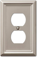 Amerelle 149DBN Chelsea Wallplate, 1 Duplex, Brushed Nickel