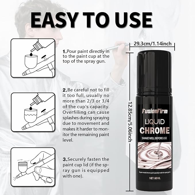 Liquid Leaf Paint - Alcohol-Based Airbrush Paint - High Gloss Finish Rose Gold 2 Fl Oz
