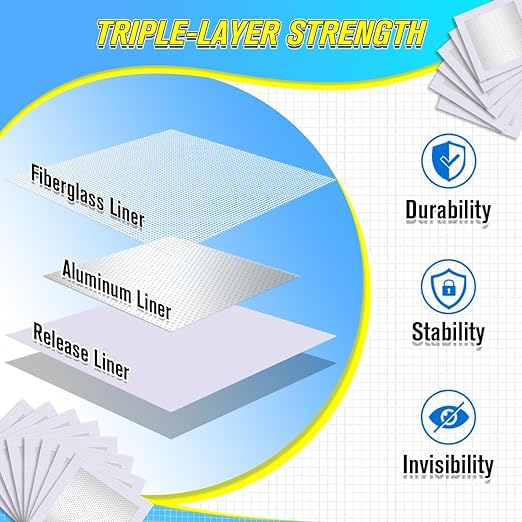 DIYSELF 18 Pack Drywall Repair Kit, Rapid Wall Patch Repair Kit with 2 Spackle Tubes & 6 Wall Patches, Drywall Putty for Nail Holes, Sheetrock, Home Repair, Wall Plaster, Hole Filler, Spackling Paste