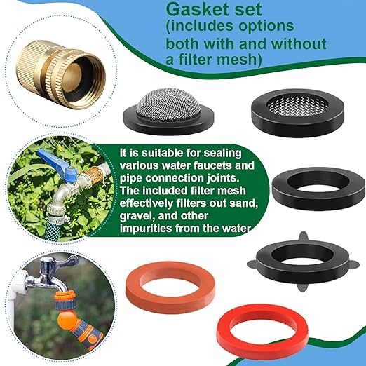 37 Sizes 1075Pcs 3-in-1 Home Universal Rubber Washers Assortment Kit Faucet washers & O-Rings & Plumbing gaskets for Faucets, Hoses, Spigots and Other Plumbing Seal Repair with Pick Hook