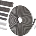 Self-Adhesive Weather Stripping Seal for Doors & Windows – Soundproof Insulation Gap Filler for Sliding, Exterior, Front, and Jamb Frames – 0.2" x 0.35" x 33 ft, Gray