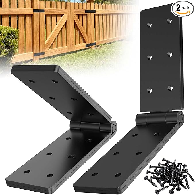 Heavy Duty Hinges 270 Degree Folding Hinge for Bifold Doors, Double-Layer Black Iron Table Cabinet Hinge 4PCS