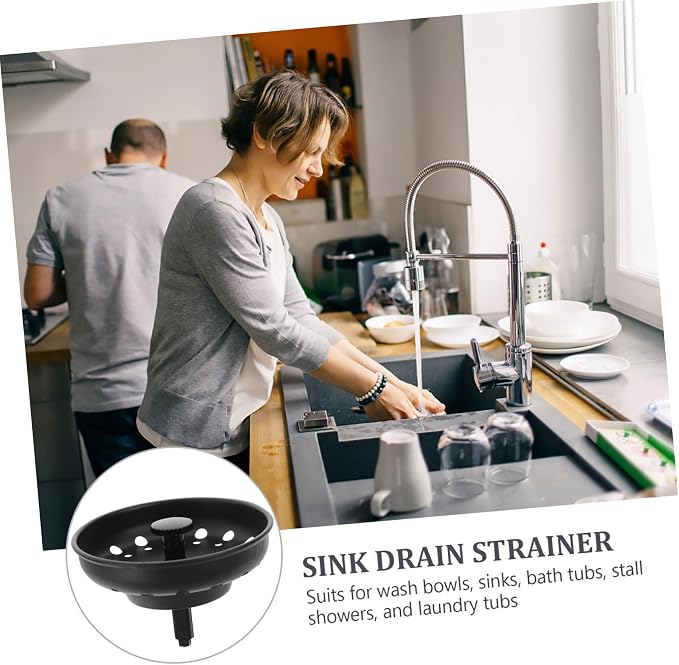 Homoyoyo 10pcs Metal Sink Drain Strainer Stopper Kitchen Drain Filter Handle Easy to Install and for Home Use -Clogging for Standard Sinks