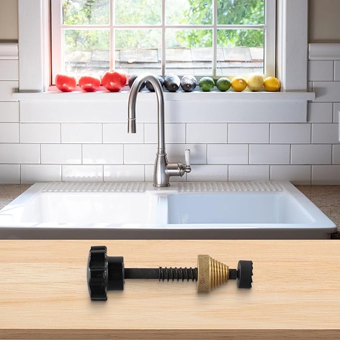 Tap Reseating Tool for Leaking Taps with Threaded Guide and Steel Cutters, 1/2 inch 3/4 inch DIY Plumbing Repair Kit for Sink Basin Bath Faucets