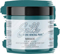 Dixie Belle Silk All-in-One Mineral Paint - Mirage (16oz) - Calm Blue-Green Water Based Built-In Primer + Topcoat for Wood + Metal - Durable Furniture Paint - Low Reflective Finish