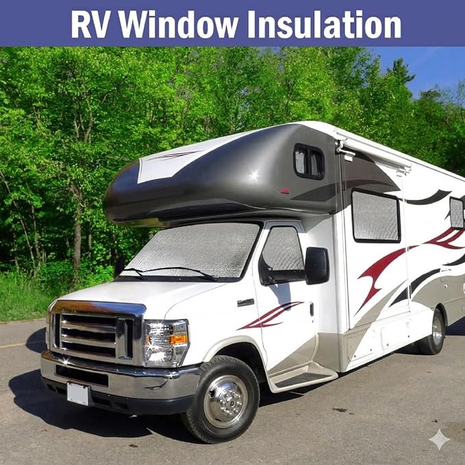 YoleShy Double Reflective Insulation 59 in X 8.25 FT RV Window Insulation for Summer Heat Reflective Window Film for Roof, Car, Garage Doors
