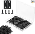 50 Sets Small Hinges with Screws, 18 X 15mm Black Metal Mini Hinges for Crafts Jewelry Box Hinge with 200 Screws, Retro Jewelry Folding Butt Tiny Hinge Hardware for DIY Crafts Wood Picture Frame