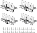 Luomorgo 4 Pcs Spring Loaded Hinges for Cabinets, 1.5 Inch Length Stainless Steel Spring Hinges Self Closing