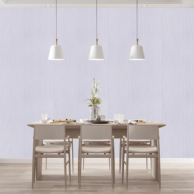 White Grasscloth Peel and Stick Wallpaper Vintage Texture Removable Waterproof Wallpaper for Room Walls, Cabinets, Furniture, Drawers, Desk A Set of 15.7"x480"