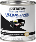 Rust-Oleum 1974730 Painter's Touch Enamel Latex Paint, Half Pint, Semi-Gloss Black 8 Fl Oz (Pack of 1)
