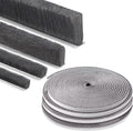 ZOMPAGO Strong Adhesive Brush Weather Stripping 0.4in (T）x 0.4in (W) x 33FT, Grey, Door Seal for Sliding Windows & Doors, Soundproof Noise Blocker, Draft Stopper for Garage Door Frame & Exterior Doors
