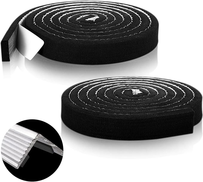 2 Pcs Metal Roofing Universal Vented Ridge Closure Strips 2 W x 20' l (40'l Total) Roof Panel Closure Self Adhesive Felt Tape Waterproof Windproof Seal for Metal Panels Insulation Weather Barrier