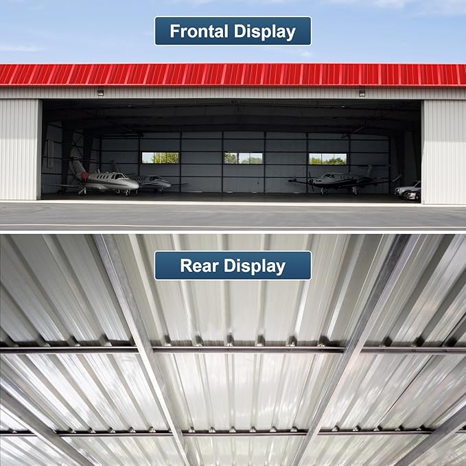 50 Pack PPGI Metal Roofing Panels, 72" x 36", 28 Gauge, 900 Sq. Ft. Coverage, Prepainted Galvanized Steel Sheets for Residential, Commercial, Pergolas, Gazebos, Fencing, and Patio Roofs（Red）