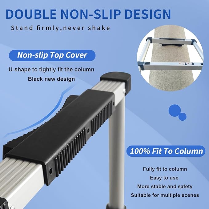 JADDUO Telescoping Ladder,26.2 FT Extension Ladder,Aluminum Lightweight Telescopic Ladder with 2 Triangle Stabilizers, Telescoping Attic Ladders RV Ladders for Travel