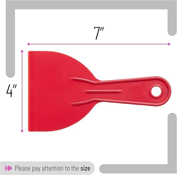 Bates- Plastic Putty Knife Set, 4 Inch, 10 Pack, Red, Flexible Paint Scraper Tool for Spackling, Spackle Tool, Plastic Putty Knife Scraper, Solvent Resistant
