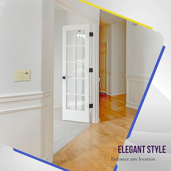 ENERLITES Combination Single Toggle/Double Decorator Rocker Outlet Wall Plate, Standard Size 3-Gang Light Switch Cover (4.5" x 6.38"), Polycarbonate Thermoplastic, UL Listed, 881132-I, Ivory