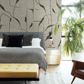 RoomMates RMK12208M Nikki Chu Taupe and Black Peel and Stick Wallpaper Mural