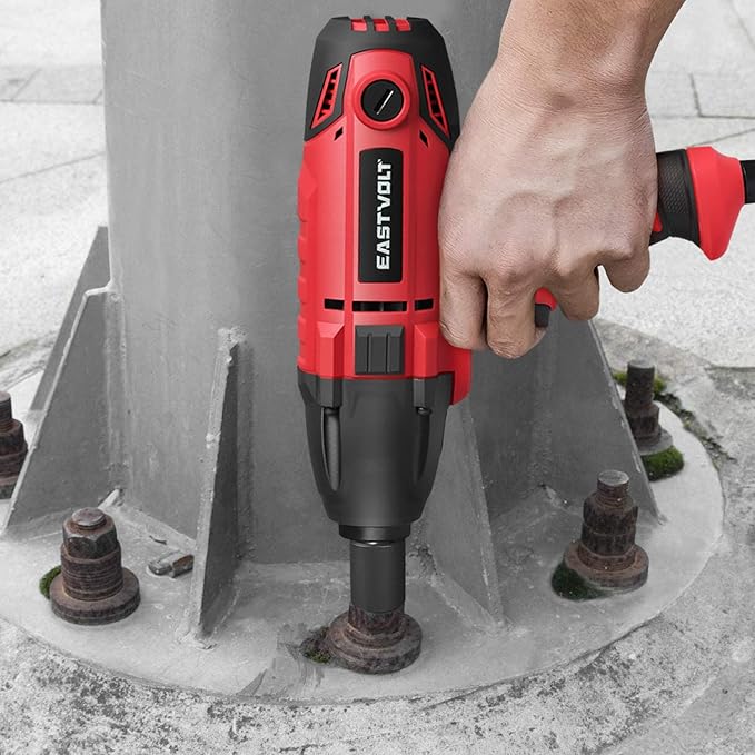 Eastvolt 800W Electric Impact Wrench, Heavy Duty 7.5 Amp Corded Max Torque 450 Ft-lbs 3400 RPM, 1/2 Inch with Hog Ring Anvil (Pack of 4)