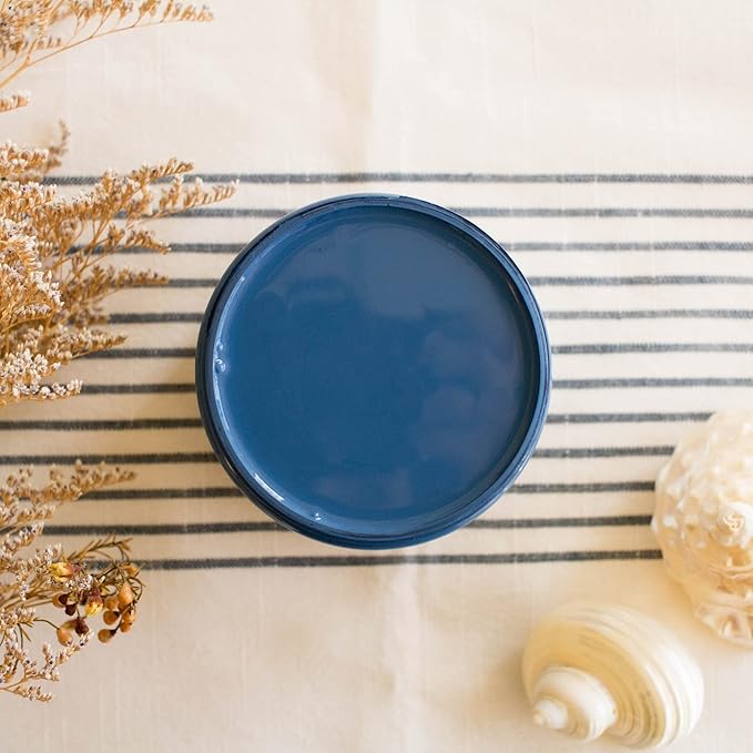 Dixie Belle Silk All-in-One Mineral Paint - Cape Current (16oz) - Sapphire Blue Water Based Built-In Primer + Topcoat for Wood + Metal - Durable Furniture Paint - Low Reflective Finish