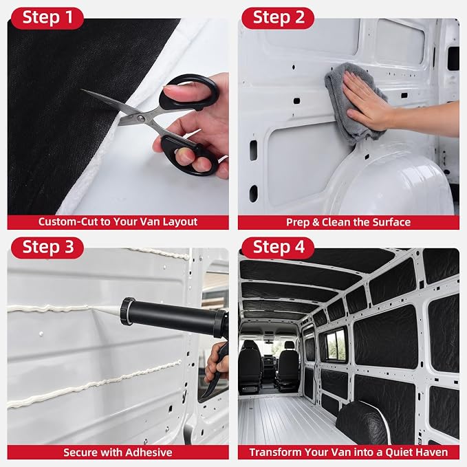 Automotive Camper Van Insulation, 16.5in x 26.24ft, 36sqft | 20mm Thick Soundproof Material, R5.45 Thermal & Sound Barrier