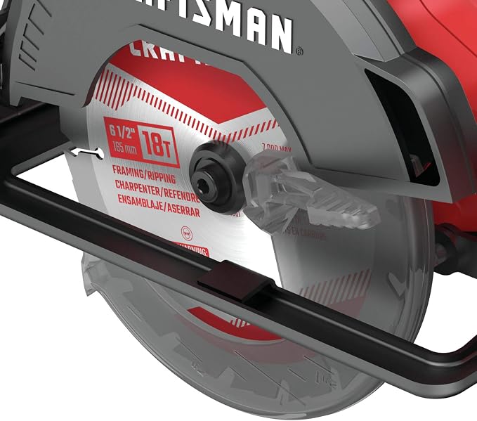 CRAFTSMAN V20 Cordless Circular Saw Kit, 6-1/2 inch, Battery and Charger Included (CMCS500M1)