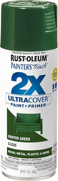 Rust-Oleum 249111 Painter's Touch 2X Ultra Cover Spray Paint, 12 oz, Gloss Hunter Green