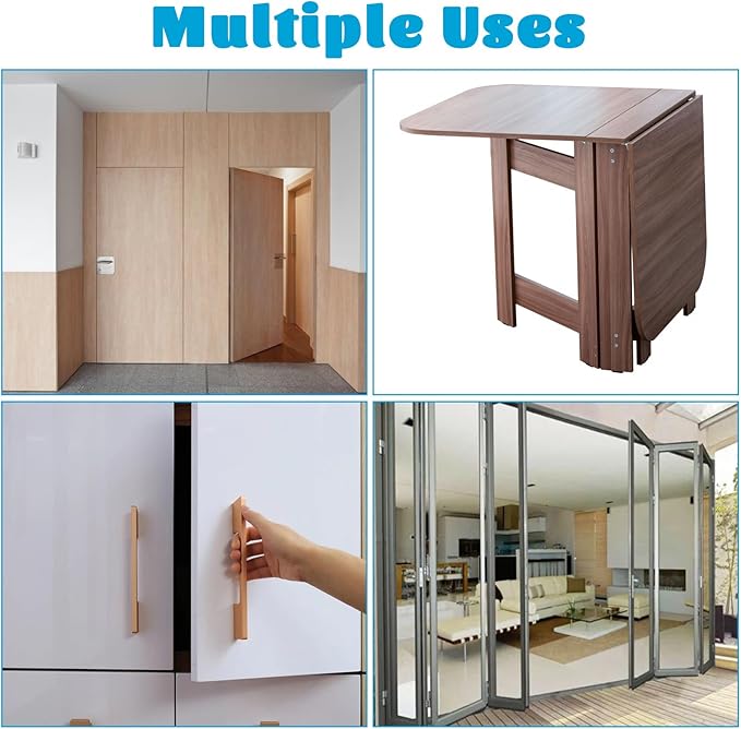 8 Packs Hidden Hinges for Cabinet Doors, 1-3/4" Stainless Steel Hidden Hinges, 180 Degree Invisible Hinge, Cross Concealed Hingesfor Cabinet, Folding Door, Folding Table and Cupboard