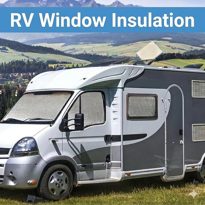 YoleShy Double Reflective Insulation 48 in X 10 FT RV Window Insulation for Summer Heat Reflective Window Film for Roof, Car, Garage Doors