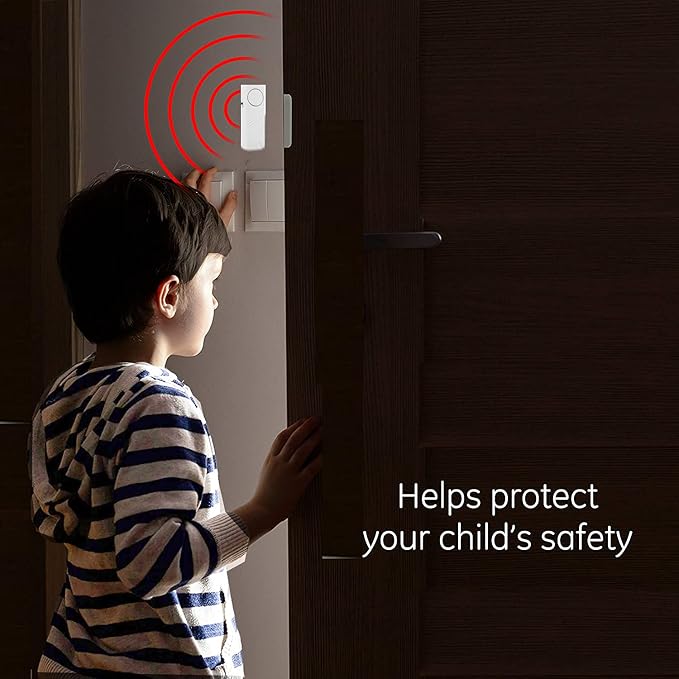 4 Pack Home Security Door & Window Alarms for Kids Safety - DIY Protection Burglar Bell Alarm for Home & Office