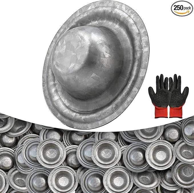 250 Pack Metal Roof Screw Caps, Galvalume Screw Covers caps for Roofing, Rustproof & Waterproof Screw Head Caps, Seal Over Existing Screws, UV Resistant for Roof, Siding & Construction (with Gloves)