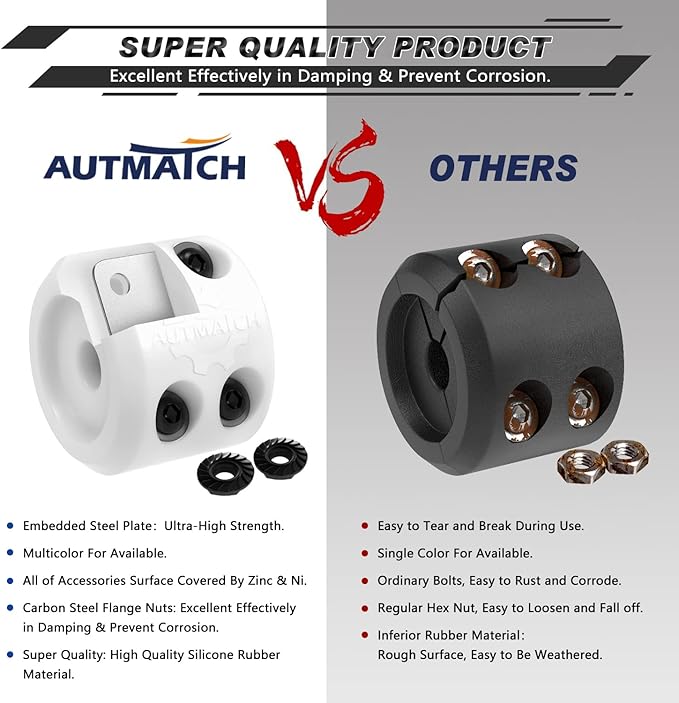 AUTMATCH Winch Cable Hook Stopper (1 Pack), Silicone Rubber Winch Stopper for Wire & Synthetic Rope, Winch Line ATV UTV, Shock Absorbent, Prevent Pulling Bounce and Abrasion, White