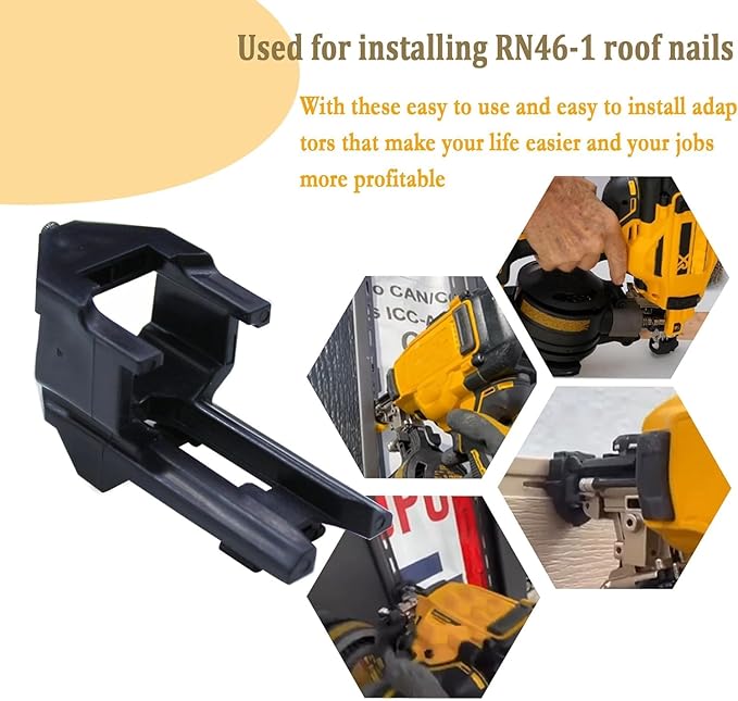 New upgradation Vinyl Siding Adaptor Tip DCN45RN DCN45RND1 DCN45RNB for Dewalt Roofing Nailer Cordless 20v Tip Replacement Vinyl Siding Adaptor Tip and Vinyl Siding Adaptor A&B style 4pack