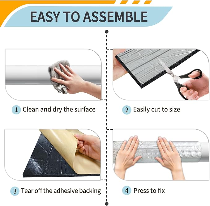 BXI Insulation Foam Roll - 13 x 78 x 0.4 Inch Self-Adhesive Thermal Board, Reflective Aluminum Foil Heat Shield, Waterproof Radiant Barrier Panel for Garage Door, HVAC Pipe, RV Window, Basement Duct
