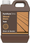 Furniture Clinic Wood Stain | Water Based | Fast Drying, Low Odor, & Non-Toxic | Multiple Finishes | for Indoor & Outdoor Furniture and More | Teak (85 Fl Oz / 2500ml)