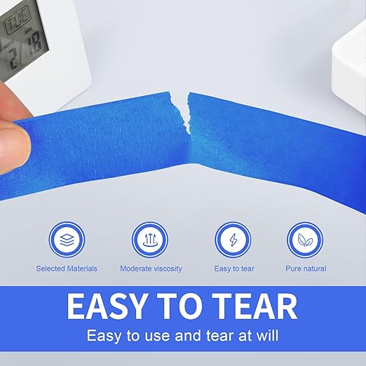 Painters Tape 2 Inch Wide, 8 Pack Blue Masking Tape for General Purpose Use, 2 Inches x 55 Yards x 8 Rolls, 440 Yards in Total