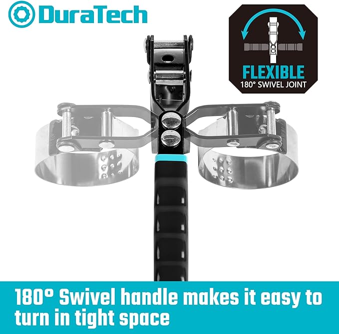 DURATECH Small Swivel Oil Filter Wrench, Fits Filters 2-3/4" to 3-1/4" | Oil Filter Removal Tool,Perfect for Car Repair Tools