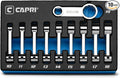 Capri Tools 3/8 in. Drive Torque Adapter Set, 12-Point Box End, 10 to 19 mm, Metric, 10-Piece with Mechanic's Tray