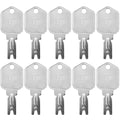 10-Pack Heavy Equipment Ignition Keys: Universal 166 Key Compatible with Clark, Yale, Hyster, Komatsu, Crown Compatible withklifts & More