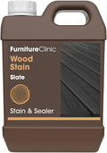 Furniture Clinic Wood Stain | Water Based | Fast Drying, Low Odor, & Non-Toxic | Multiple Finishes | for Indoor & Outdoor Furniture and More | Warm Graphite (85 Fl Oz / 2500ml)