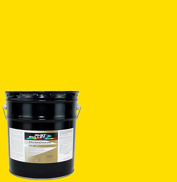 RUST BULLET DuraGrade Color - Yellow - 5 Gallon - Advanced Technology Corrossion Control, Rust Inhibitor & Protective Coating, Exceptional Adhesion, UV Resistant