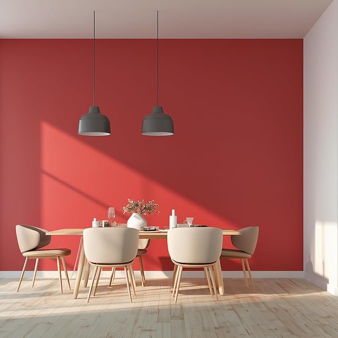 EVOLVE Interior Paint & Primer, Eggshell (Raspberry), 1 Gallon – One-Coat Coverage, Excellent Hide, Low VOC, Low Odor, Washable Paint for Walls, Doors & Trim