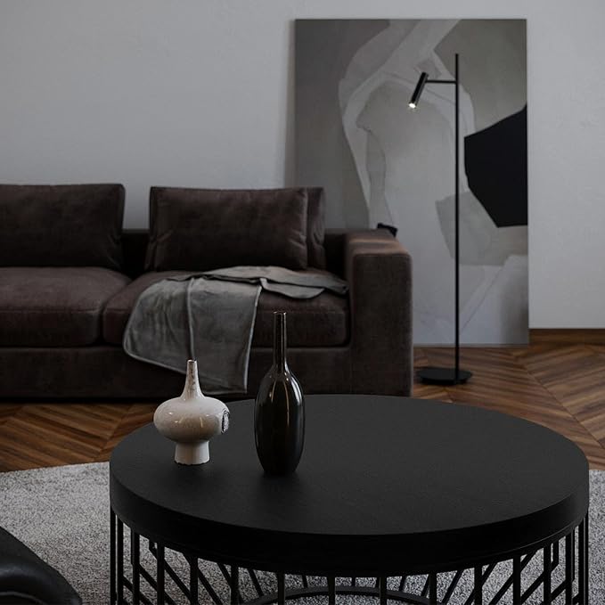 Black Wallpaper Peel and Stick with Tools, Matte Black Contact Paper | Self-Adhesive and Removable 17.7'' x 590.5'', Thickened Wall Paper for Cabinets, Drawers and Countertop